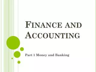 Finance and Accounting