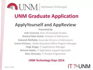UNM Graduate Application
