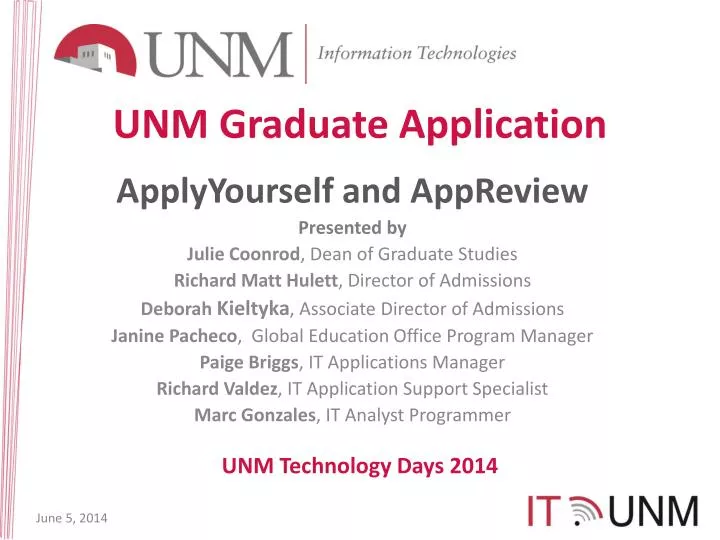 unm graduate application