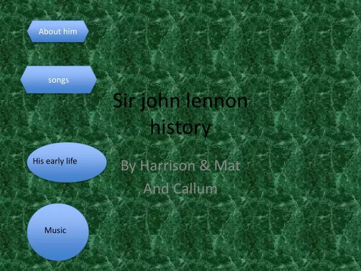 sir john lennon history