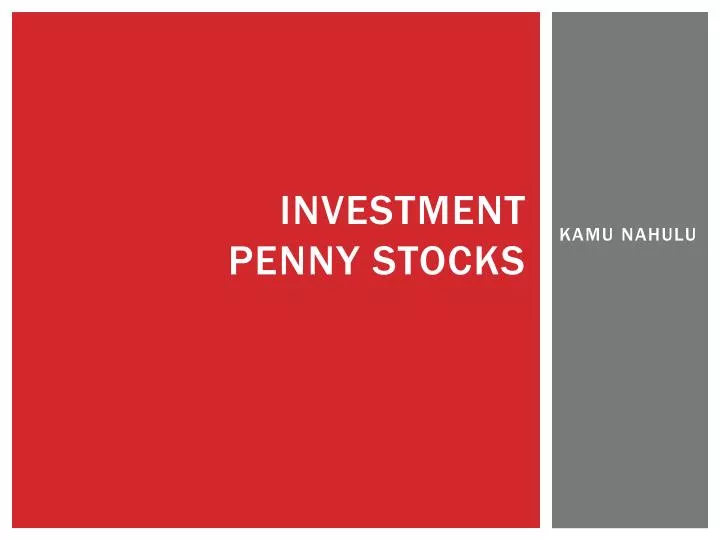 investment penny stocks