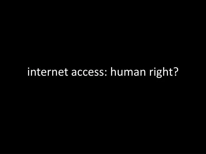 internet access human right