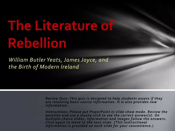 the literature of rebellion