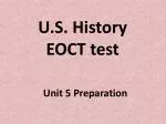 U.S. History EOCT test - slide 1
