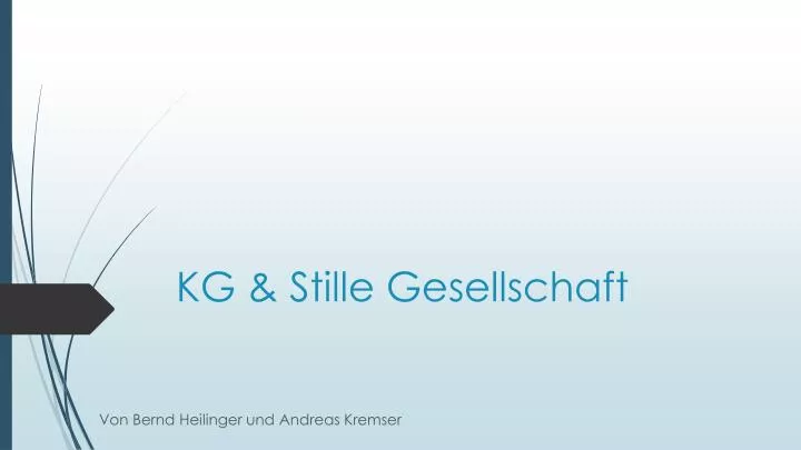 kg stille gesellschaft