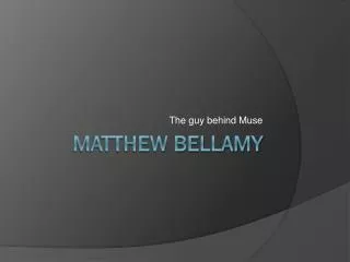 Matthew Bellamy