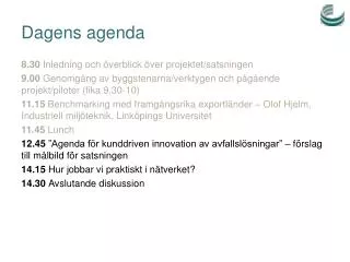 dagens agenda