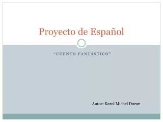 proyecto de espa ol