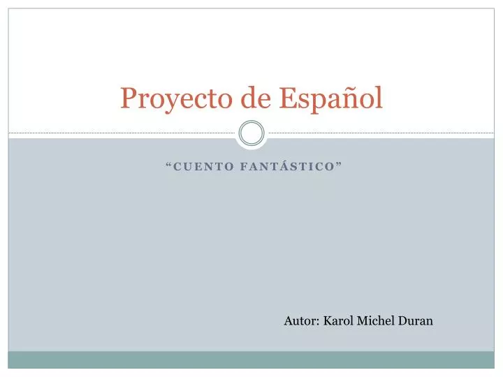 proyecto de espa ol