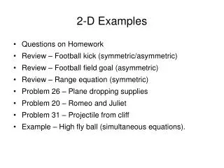 2-D Examples