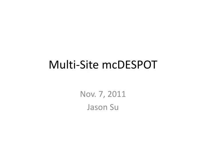 multi site mcdespot