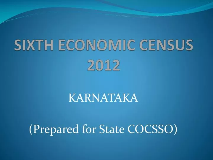 sixth economic census 2012