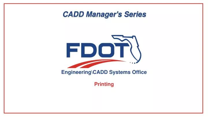 cadd manager s series