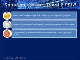 Session ObjectivesU2 #S12