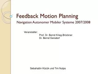 feedback motion planning