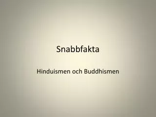 snabbfakta