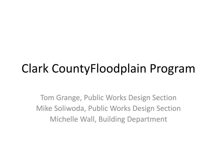 clark countyfloodplain program