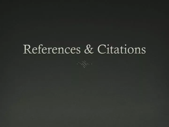 references citations