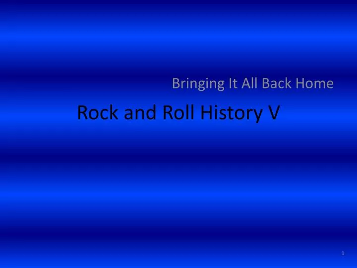 rock and roll history v