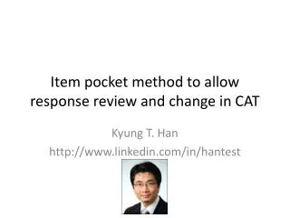 Item pocket method to allow response review and change in CAT