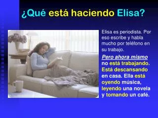 qu est haciendo elisa