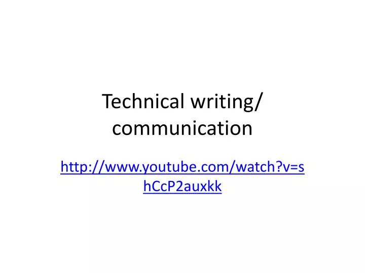 technical writing communication