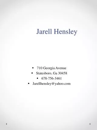 Jarell Hensley