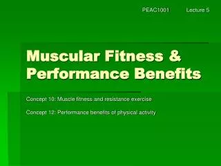 Muscular Fitness &amp; Performance Benefits