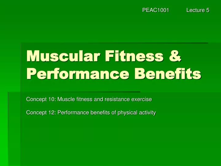 muscular fitness performance benefits