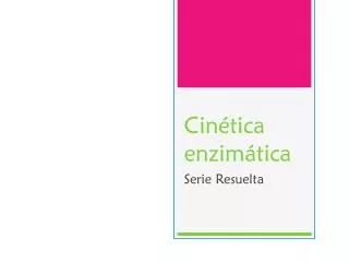 cin tica enzim tica