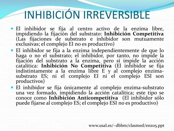inhibici n irreversible