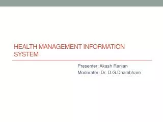 Health Management information system