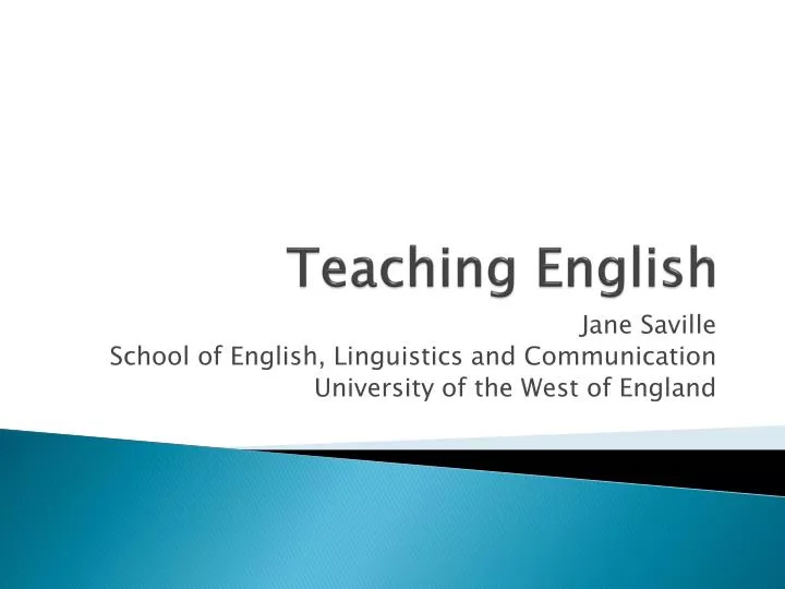teaching english