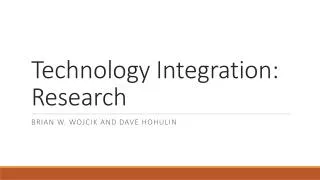 Technology Integration: Research