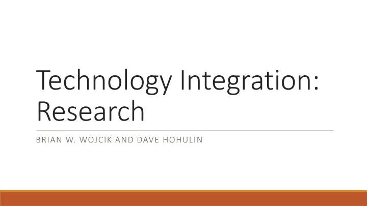technology integration research