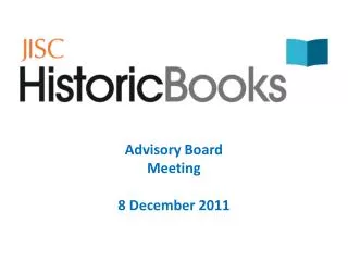 Advisory Board Meeting 8 December 2011