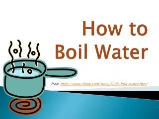 how to boil water