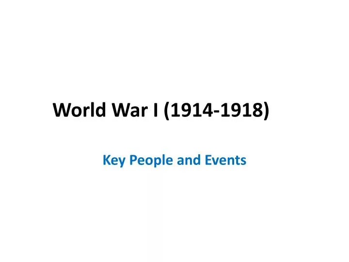 world war i 1914 1918