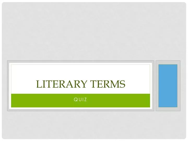 literary terms