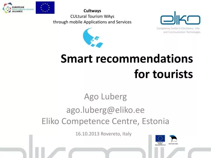 smart recommendations for tourists