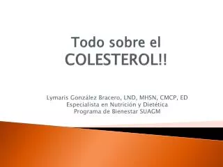 todo sobre el colesterol