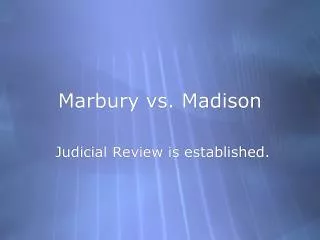 marbury vs madison