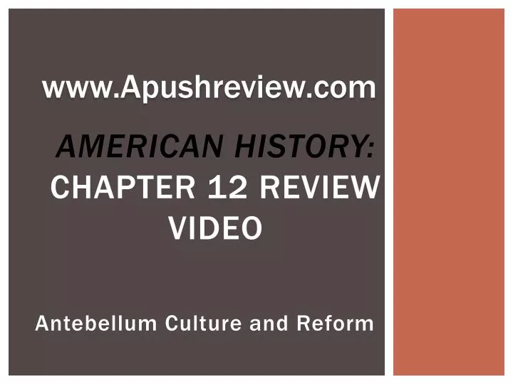american history chapter 12 review video