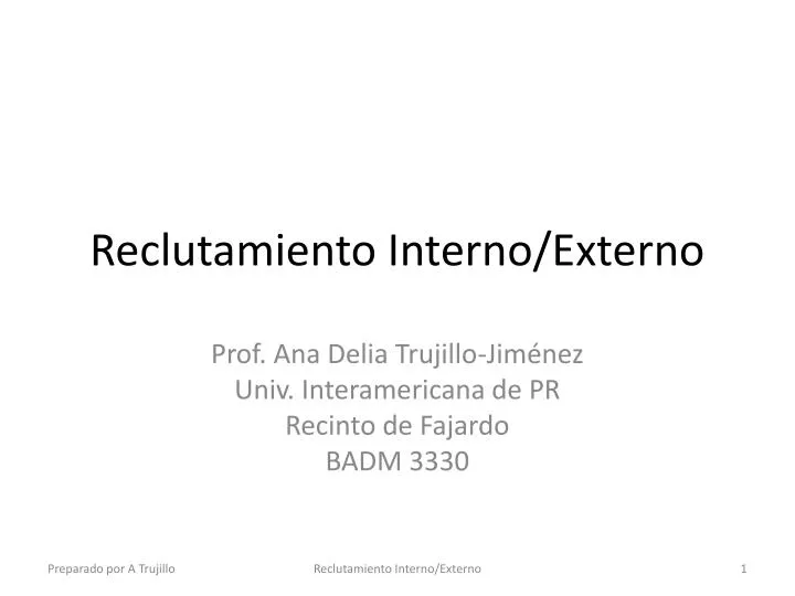 reclutamiento interno externo