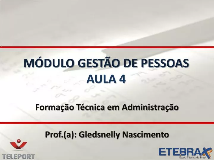 m dulo gest o de pessoas aula 4