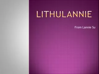Lithulannie
