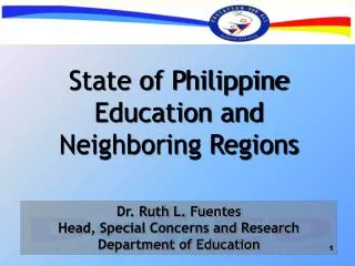 State of Philippine Education and Neighboring Regions