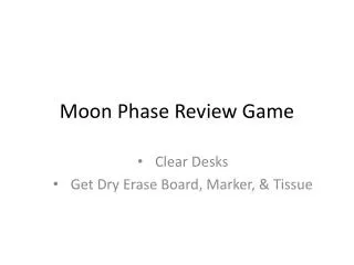 Moon Phase Review Game
