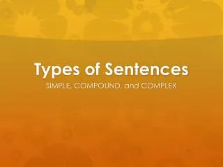 types of sentences
