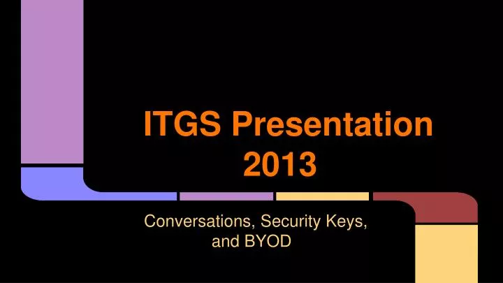 itgs presentation 2013